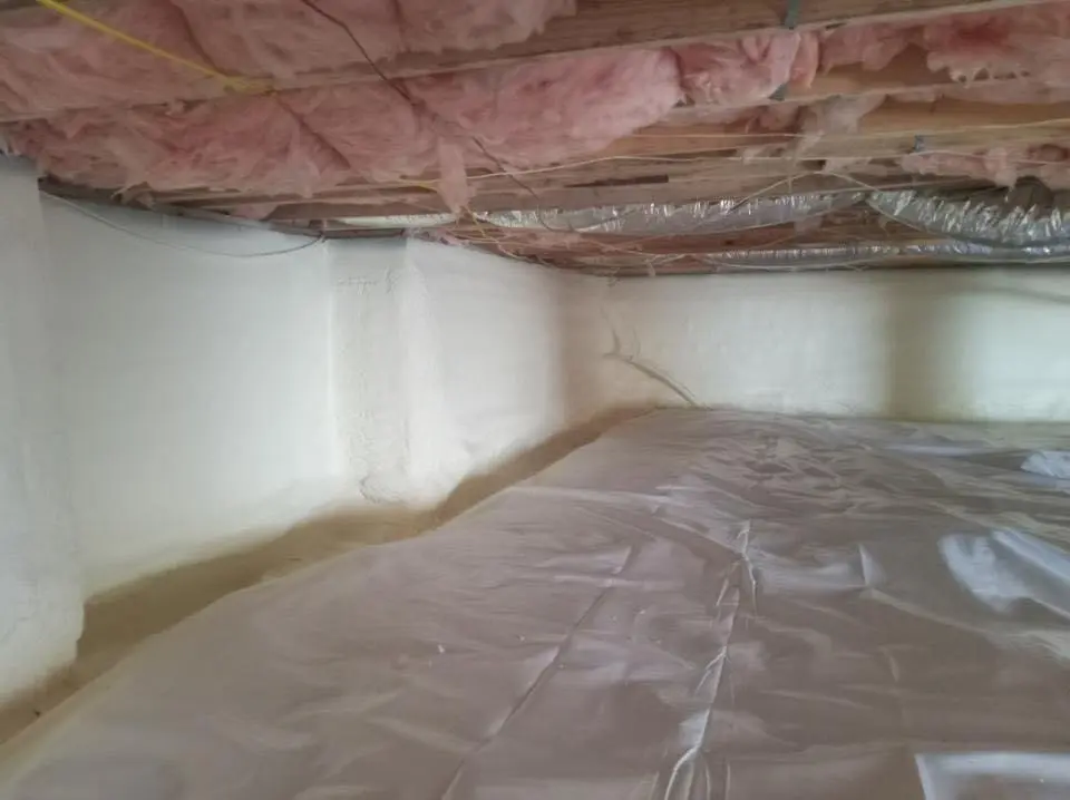 Crawl space encapsulation with closed-cell spray foam for Metal Roof Coating in Altoona